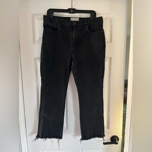 Everlane Women's Black Jeans with frayed hem - size 32 regular